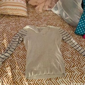 white sweater from loft